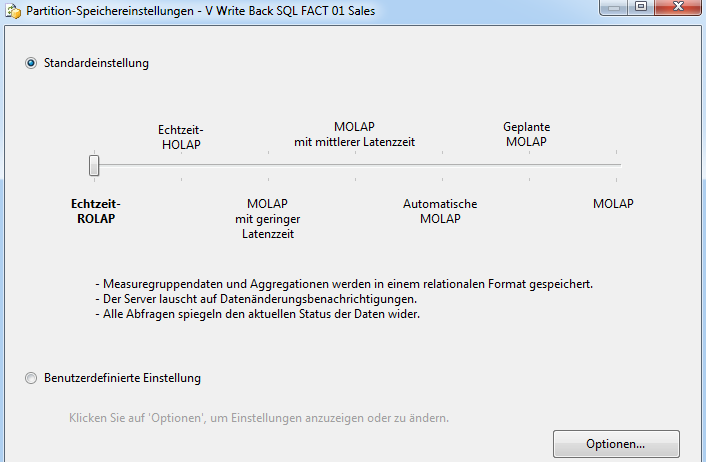 Einstellung der Speichermodus für Proactive Caching