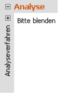 Eingeklapptes Analysemenü